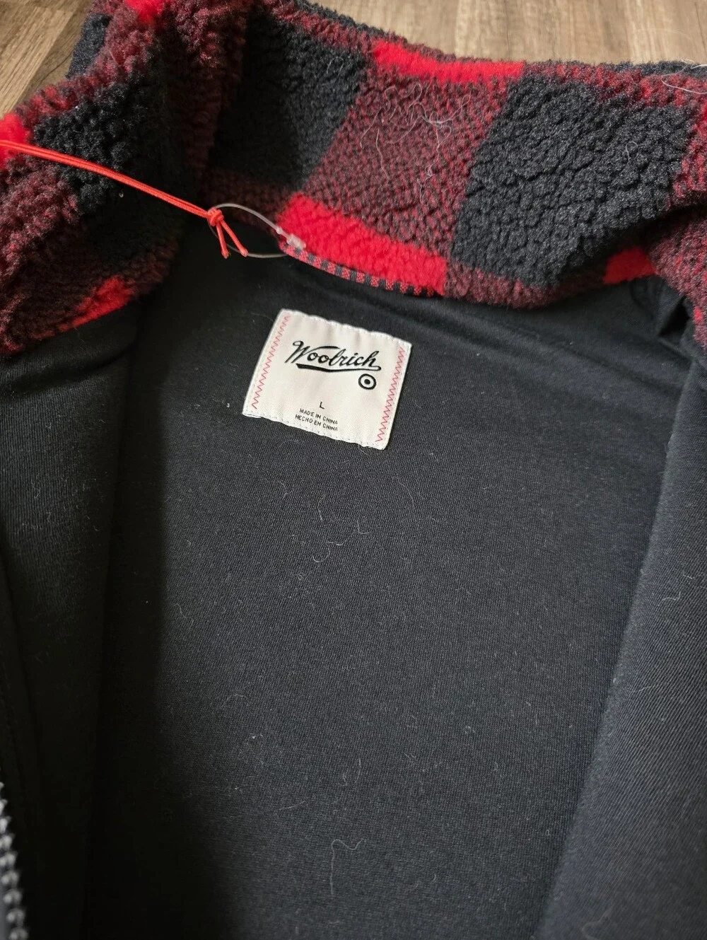 Men's WOOLRICH X TARGET Red & Black Buffalo Check Fleece Vest Gorpcore Granola